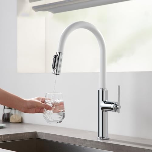 3-Wege-Küchenhahn mit Auszug Sprühes Messing 360 ° Rotation Küchenmischer Zapfteilt ein Lochchrom + Schwarz LWX 3-Wege-Küchenhahn mit Auszug Sprühes Messing 360 ° Rotation Küchenmischer Zapfteilt ein Lochchrom + Schwarz LWX von YCVAWEOD