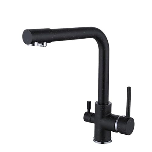 3 -Wege -Küchenhahn mit Wasserfilter, Kchen -Mixer taps 1 Loch Drehes Messing 3 in 1 Mixer -Wasserhahn für Wasserfilter, Antique LWX von YCVAWEOD