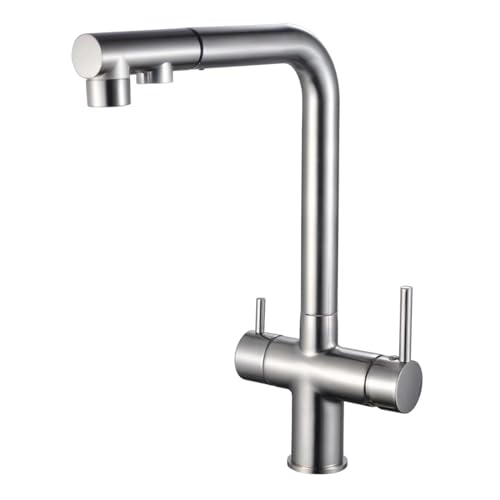 3 -Wege -Küchenhahn mit Wasserfilter, Küchenhahn mit Auszugspray 2 Griffe, Küchenhahn Messing, Kchen -Mixer Zapf 1 Loch drehen, schwarz LWX 3 -Wege -Küchenhahn mit Wasserfilter, Küchenhahn mit Auszugspray 2 Griffe, Küchenhahn Messing, Kchen -Mixer Zapf 1 Loch drehen, schwarz LWX von YCVAWEOD