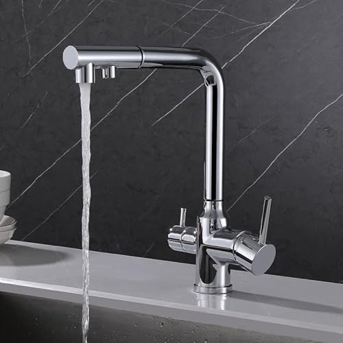 YCVAWEOD 3 -Wege -Küchenhahn mit Wasserfilter, Küchenhahn mit Auszugspray 2 Griffe, Küchenhahn Messing, Kchen -Mixer Zapf 1 Loch drehen, schwarz LWX YCVAWEOD 3 -Wege -Küchenhahn mit Wasserfilter, Küchenhahn mit Auszugspray 2 Griffe, Küchenhahn Messing, Kchen -Mixer Zapf 1 Loch drehen, schwarz LWX von YCVAWEOD