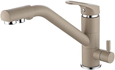 3 -Wege -Küchenhahn mit Wasserfilter 360 Grad Drehwaschbeckenmischhahn zum Trinken gereinigter Wasser Chrom Finish LWX 3 -Wege -Küchenhahn mit Wasserfilter 360 Grad Drehwaschbeckenmischhahn zum Trinken gereinigter Wasser Chrom Finish LWX von YCVAWEOD