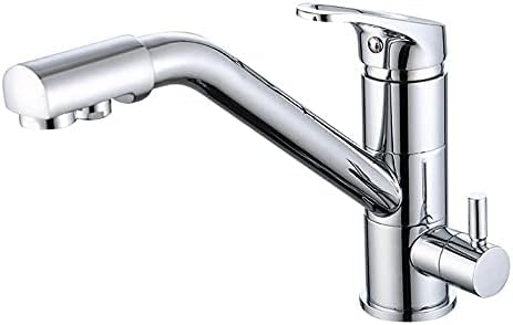 3 -Wege -Küchenhahn mit Wasserfilter 360 Grad Drehwaschbeckenmischhahn zum Trinken gereinigter Wasser Chrom Finish LWX 3 -Wege -Küchenhahn mit Wasserfilter 360 Grad Drehwaschbeckenmischhahn zum Trinken gereinigter Wasser Chrom Finish LWX von YCVAWEOD