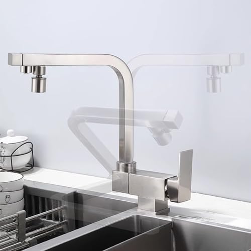 3 -Wege -Küchenhahn mit Wasserfilter und Dual -Modus falten Trinkwasserhahn gebürstet a LWX 3 -Wege -Küchenhahn mit Wasserfilter und Dual -Modus falten Trinkwasserhahn gebürstet a LWX von YCVAWEOD