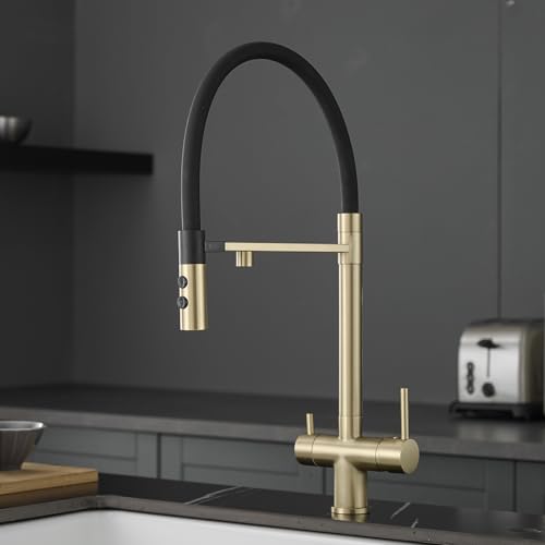3 -Wege -Wasserhähne für Küchenspüle Chrom Flexibler Wasserhahn 360 ° rotierender Wasserhahn Trinkwasserhahn für Küchenspüle LWX 3 -Wege -Wasserhähne für Küchenspüle Chrom Flexibler Wasserhahn 360 ° rotierender Wasserhahn Trinkwasserhahn für Küchenspüle LWX von YCVAWEOD