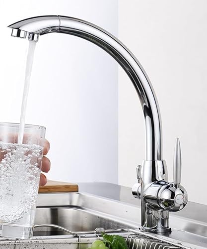 3-in-1-Wasserhahn mit heißem und kaltem Wasser Wasserhahn Wasserreiniger Wasserhahn mit schwarzem Dual-Modus LWX von YCVAWEOD
