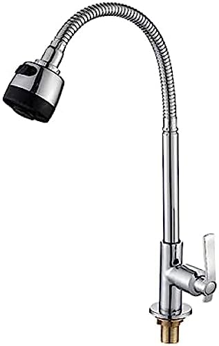 360 ° Rotatable Outdoor Küchenspüle Wasserhahn mit flexibelem Hals und kaltem Wasserhahn für Wäschereien Bar Garten 2 Wasserauslassmodi LWX von YCVAWEOD