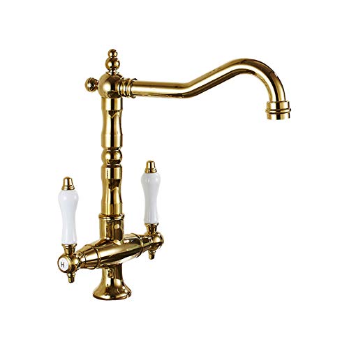 360 ° rotierendes Retro B Schwarzer Dual Hebel Küchenspüle Mixer Tippen Sie kaltes heißes Wasser UK Standardarmaturen LWX 360 ° rotierendes Retro B Schwarzer Dual Hebel Küchenspüle Mixer Tippen Sie kaltes heißes Wasser UK Standardarmaturen LWX von YCVAWEOD