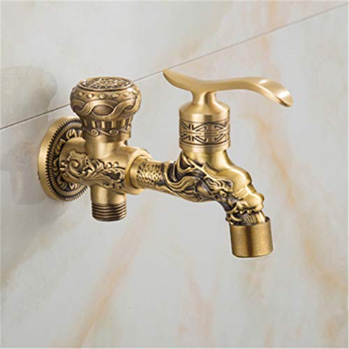 Antike Messing Bidet Wasserhahn Badezimmer Dusche Toilette Waschmaschine Wasserhahn einzelnes kaltes Wasser mit Hand dusche Klammer muslimische Toilette Shattaf, das ganze Set a LWX von YCVAWEOD