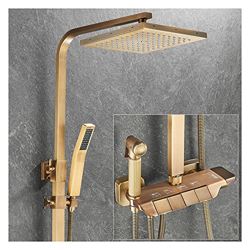 Antique Duschsystem Wand montiert 4-Wege-Duscharmaturen-Set Height Height Ventat LWX von YCVAWEOD