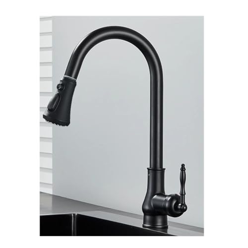 Antique Messing ausziehen Kitern Wasserhahn Heißer Kaltwassermixer Kran für Badezimmer Rotation Kettenmischer Tap Basin Taps LWX von YCVAWEOD