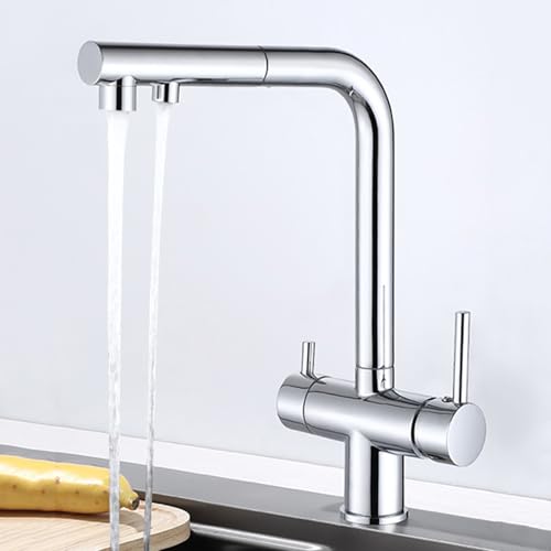 YCVAWEOD Ausziehen von Küchenarmatur für die Umkehrosmose Langlebiger Mischhahn für Trinkwasserspüle Stylisches Design für die einfache Verwendung LWX von YCVAWEOD