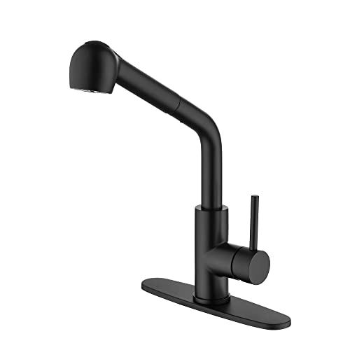 Ausziehküche Messing Heißer und kaltes Wassermischer TAP Einer Loch Einer Griff Waschbecken 360 ° Rotation Wasserhahn mit einschlüsselem Wasserstopp schwarzer Küchenspüle Wasserhähne (Plattierung) Ausziehküche Messing Heißer und kaltes Wassermischer TAP Einer Loch Einer Griff Waschbecken 360 ° Rotation Wasserhahn mit einschlüsselem Wasserstopp schwarzer Küchenspüle Wasserhähne (Plattierung) von YCVAWEOD