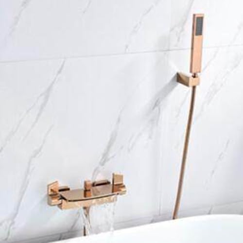 Badduschmischer Tippwand Heiße und kalte Messingbadmixer Haken Wasserfall Chrom LWX von YCVAWEOD