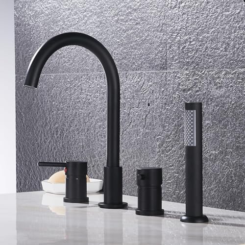 Badduschmixer Tap Bad Zapfhähne mit Duschkopf und Schlauchset für Bad -Wasserhacker -Mischmischer Tap Badendapfe (Chrom) LWX von YCVAWEOD