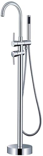 YCVAWEOD Badewannenboden montiert stehende Badewanne Wasserhahn Chrom runde Sputungsbadmixer Wasserhahnboden montiert Badewanne Füllhöhle Duschwanne Wasserhahn Set, Chrom LWX YCVAWEOD Badewannenboden montiert stehende Badewanne Wasserhahn Chrom runde Sputungsbadmixer Wasserhahnboden montiert Badewanne Füllhöhle Duschwanne Wasserhahn Set, Chrom LWX von YCVAWEOD