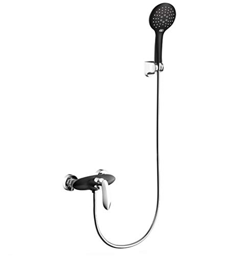 Badezimmer Dusche Wasserhahn Messing Badewanne Duschhahn Wasserhahn Lavorie Mixer Heiße und kalte Wand -Duscharmatur Set Gold/Chrom Retro, Gold und Schwarz LWX Badezimmer Dusche Wasserhahn Messing Badewanne Duschhahn Wasserhahn Lavorie Mixer Heiße und kalte Wand -Duscharmatur Set Gold/Chrom Retro, Gold und Schwarz LWX von YCVAWEOD