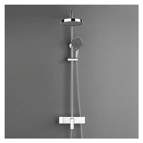 Badezimmer Duschset Regen Duschsystem Badeduschmixer mit Handduschenarmatur 3-Wege Regenfall Duschkopf weiß schwarz, Dusche LWX von YCVAWEOD