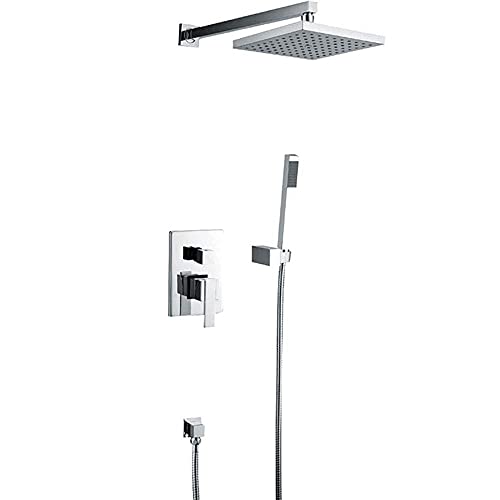 YCVAWEOD Badezimmer Luxus Regenmixer Dusche, wandmontierte Set -Badmixer Heiße und kalte Regendusche, Niederschlagsduschenkopfsystem, a LWX von YCVAWEOD