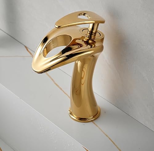 Becken Wasserhahn Toilette Badezimmerschrank Waschbecken Wasserfall heiß und kaltes Wasserhahn, grau hoch LWX Becken Wasserhahn Toilette Badezimmerschrank Waschbecken Wasserfall heiß und kaltes Wasserhahn, grau hoch LWX von YCVAWEOD