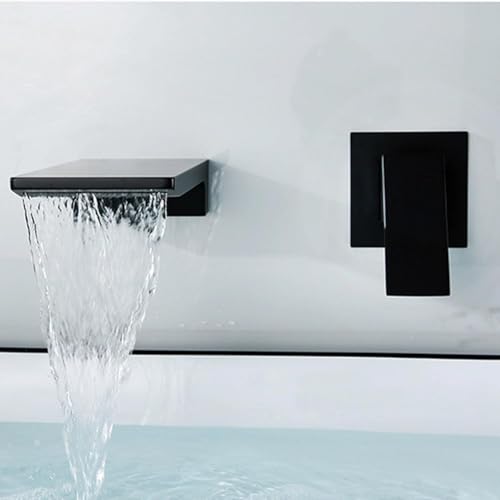 Beckenmischer Tap Bad Waschbecken Wasserhaken Wandmontierter Wasserfall Heißer kalter Wassermischer Hahn für Waschbecken Messing Schwarz Made in China LWX Beckenmischer Tap Bad Waschbecken Wasserhaken Wandmontierter Wasserfall Heißer kalter Wassermischer Hahn für Waschbecken Messing Schwarz Made in China LWX von YCVAWEOD