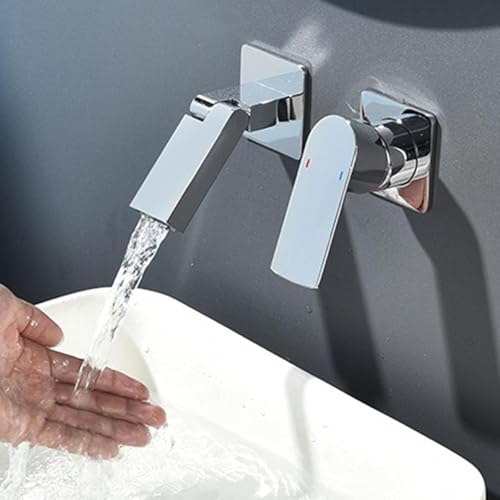 Beckenmischer Tippwand montiertes Becken Hahn für Badezimmer Wasserfall Ein Hebel Bad Waschbecken Haken Heißes kaltes Wasser Schwarz Made in China LWX Beckenmischer Tippwand montiertes Becken Hahn für Badezimmer Wasserfall Ein Hebel Bad Waschbecken Haken Heißes kaltes Wasser Schwarz Made in China LWX von YCVAWEOD