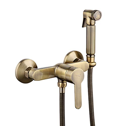 Bidet Sprayer Messing Tragbares Stoffwindel Waschmaschinen Duschsprühgerät Set Wandmontage ein Griff Bad Duschbidet -Fass für Toilettenreinigung, persönliche Hygiene, Bronze LWX Bidet Sprayer Messing Tragbares Stoffwindel Waschmaschinen Duschsprühgerät Set Wandmontage ein Griff Bad Duschbidet -Fass für Toilettenreinigung, persönliche Hygiene, Bronze LWX von YCVAWEOD