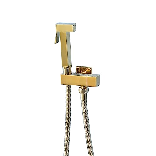 YCVAWEOD Bidet Sprayer Wandhalterung, Gold, Duschkopf und Schlauch, Bidet Duschkopf, vollkupfer Toilette Begleiter Booster Wasserpistole, golden B LWX YCVAWEOD Bidet Sprayer Wandhalterung, Gold, Duschkopf und Schlauch, Bidet Duschkopf, vollkupfer Toilette Begleiter Booster Wasserpistole, golden B LWX von YCVAWEOD