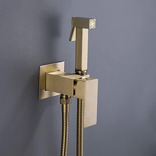 Bidet Sprayer für Toilette heißes und kaltes Wasser, mattschwarze Bidet Duschwandmontage Bidet Taps Kit Bidet Wasserhahn für Badezimmer Duschkopf Selbstreinigung Handsprüheset, ein Gutes LWX von YCVAWEOD