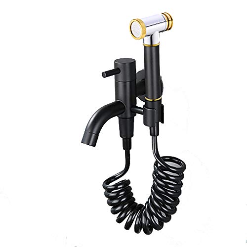 Bidet Sprühgerät mit einzelnen kaltem Wasser schwarz tragbarer Stoffwindel Waschmaschinen Duschsprühgerät Set Wandmontage Toilettenbidet -Anhang Drucksprühgerät, PVC -Schlauch (Farbe: PVC -Schlauch) Bidet Sprühgerät mit einzelnen kaltem Wasser schwarz tragbarer Stoffwindel Waschmaschinen Duschsprühgerät Set Wandmontage Toilettenbidet -Anhang Drucksprühgerät, PVC -Schlauch (Farbe: PVC -Schlauch) von YCVAWEOD