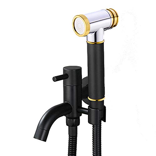 Bidet Sprühgerät mit einzelnen kaltem Wasser schwarz tragbarer Stoffwindel Waschmaschinen Duschsprühgerät Set Wandmontage Toilettenbidet -Anhang Drucksprühgerät, PVC -Schlauch (Farbe: Bidet Sprühgerät mit einzelnen kaltem Wasser schwarz tragbarer Stoffwindel Waschmaschinen Duschsprühgerät Set Wandmontage Toilettenbidet -Anhang Drucksprühgerät, PVC -Schlauch (Farbe: von YCVAWEOD