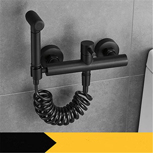 Bidet Wasserhahn Set Messing Schwarz/Chrom Toiletten Eckventil Handheld Hygienic Duschkopf Analreinigungs ASSET Bidet Dusche Shattaf Muslim Dusch Bidet, Style 5 LWX Bidet Wasserhahn Set Messing Schwarz/Chrom Toiletten Eckventil Handheld Hygienic Duschkopf Analreinigungs ASSET Bidet Dusche Shattaf Muslim Dusch Bidet, Style 5 LWX von YCVAWEOD