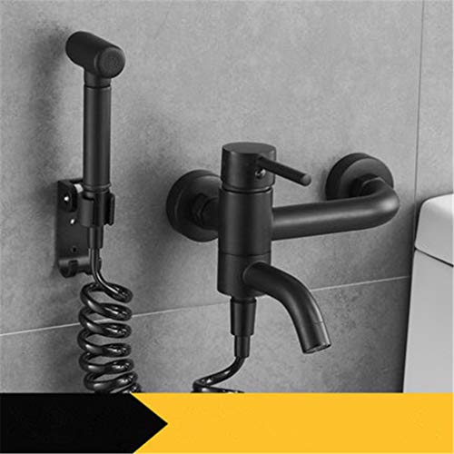 Bidet Wasserhahn Set Messing Schwarz/Chrom Toiletten Eckventil Handheld Hygienic Duschkopf Analreinigungs ASSET Bidet Dusche Shattaf Muslim Dusch Bidet, Style 5 LWX Bidet Wasserhahn Set Messing Schwarz/Chrom Toiletten Eckventil Handheld Hygienic Duschkopf Analreinigungs ASSET Bidet Dusche Shattaf Muslim Dusch Bidet, Style 5 LWX von YCVAWEOD