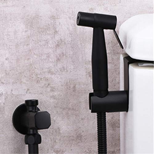 Bidet Wasserhahn muslimische Toilette Shattaf Messing Schwarz nur kalte Toiletten -Eck -Ventil Handheld Hygienic Duschkopf Waschauto Haustier Sprühgerät Airbrush -Hahn, Set 2 LWX Bidet Wasserhahn muslimische Toilette Shattaf Messing Schwarz nur kalte Toiletten -Eck -Ventil Handheld Hygienic Duschkopf Waschauto Haustier Sprühgerät Airbrush -Hahn, Set 2 LWX von YCVAWEOD