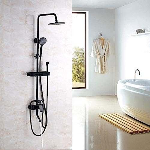 Bronze Badezimmer Duscharmatur Set 8 "Abs Duschkopf+ABS Handspray+Duschkörbe Rack+Bidet Tap Heiße Kälte LWX Bronze Badezimmer Duscharmatur Set 8 "Abs Duschkopf+ABS Handspray+Duschkörbe Rack+Bidet Tap Heiße Kälte LWX von YCVAWEOD