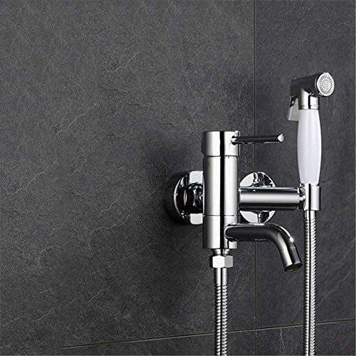 Chrome Messinghand gehaltenes Bidet Sprayer Kit für Toilette mit Duschmischer -Wasserhahn ideal für Frauen und Haustierreinigung B Set LWX Chrome Messinghand gehaltenes Bidet Sprayer Kit für Toilette mit Duschmischer -Wasserhahn ideal für Frauen und Haustierreinigung B Set LWX von YCVAWEOD