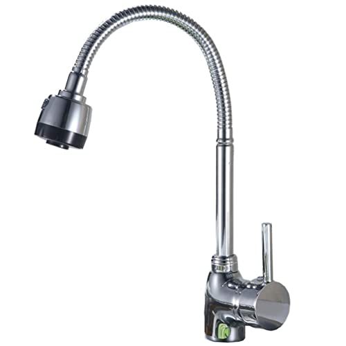 Deck montiert Küchenarmatur Heiße und kaltes Wassermischer Kran ein Loch Chrom Fertige Eingriff Wasserhahn Torneira Cozinha Universal Flexibilität LWX von YCVAWEOD