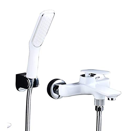 YCVAWEOD Dusch Set mit wandmontierter Badewanne - Messing Chrome Badezimmer Wasserhahn, heißer und kalter Mixer klopfen in Orange, Weiß, Schwarz - stilvoll und dauerhaft für Moderne Badezimmer LWX YCVAWEOD Dusch Set mit wandmontierter Badewanne - Messing Chrome Badezimmer Wasserhahn, heißer und kalter Mixer klopfen in Orange, Weiß, Schwarz - stilvoll und dauerhaft für Moderne Badezimmer LWX von YCVAWEOD