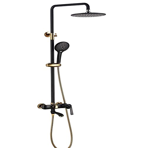 Duscharmatur, Wandbad Duschset Bronze Niederschlag Duschbarde Schwarze Badewanne Wasserhahn Leitungswasserfall Kopfbad Dusche Dusche LWX Duscharmatur, Wandbad Duschset Bronze Niederschlag Duschbarde Schwarze Badewanne Wasserhahn Leitungswasserfall Kopfbad Dusche Dusche LWX von YCVAWEOD