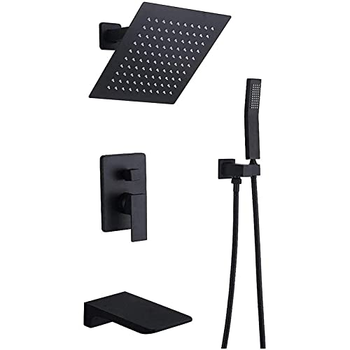 Duscharmaturen Sets komplett, Duschsystem mit 10 '' Regen Duschkopf und Wasserfall Wanne Sput LWX Duscharmaturen Sets komplett, Duschsystem mit 10 '' Regen Duschkopf und Wasserfall Wanne Sput LWX von YCVAWEOD