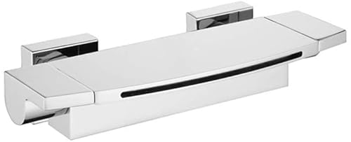 Duschhitzel, wandmontierte Messing Chrom Wasserfall Wanne Taps Bad Doppelte Doppelkontrollbadewanne Wasserhähne mit Handheld -Dusche, Luxus -Duschset, C. LWX von YCVAWEOD