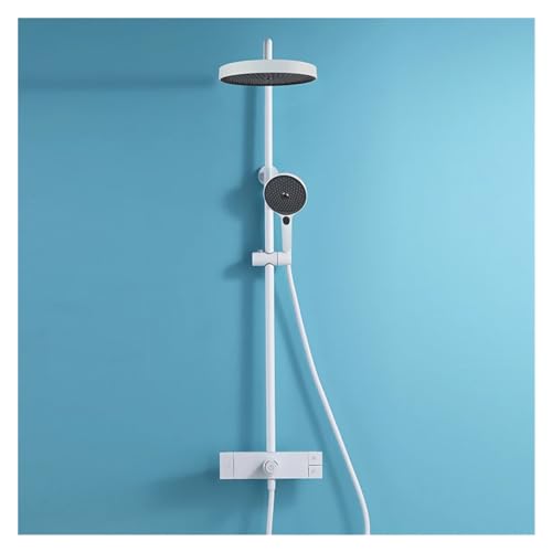 Duschkits, Badezimmer Duschset Regen Duschsystem Bad Duschmischer mit Hand Duscharmatur 3-Wege Regenfall Duschkopf Weiß Schwarz LWX Duschkits, Badezimmer Duschset Regen Duschsystem Bad Duschmischer mit Hand Duscharmatur 3-Wege Regenfall Duschkopf Weiß Schwarz LWX von YCVAWEOD