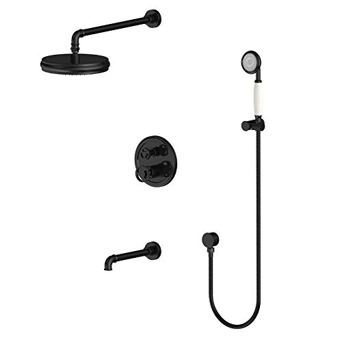 Duschkopf schwarzes Duschsystem, industrielle Duscharmaturen -Maschel -Messing -Messing Duschkombination Luxus Regenmixer Dusche mit 9 Zoll Regen Duschkopf, Handheld -Dusche, Wanne Tipp (Farbe: Duschkopf schwarzes Duschsystem, industrielle Duscharmaturen -Maschel -Messing -Messing Duschkombination Luxus Regenmixer Dusche mit 9 Zoll Regen Duschkopf, Handheld -Dusche, Wanne Tipp (Farbe: von YCVAWEOD
