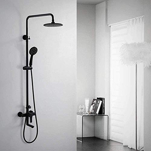 Duschmenge Oberflächenmontaged Duschsatz Kupferstemperatur Schwarzer Sprühdusche Home Dekoration Materialien Haltbarer wahrhaftiger Wolken LWX Duschmenge Oberflächenmontaged Duschsatz Kupferstemperatur Schwarzer Sprühdusche Home Dekoration Materialien Haltbarer wahrhaftiger Wolken LWX von YCVAWEOD