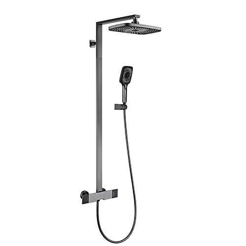 YCVAWEOD Duschsystem, Duscharmaturen -Set 12 Zoll Duschkombination Set Wall montiert Regenmixer Combo -Set mit Wannenausbruch, Regenduschkopf, Handheld -Duschkopf LWX von YCVAWEOD