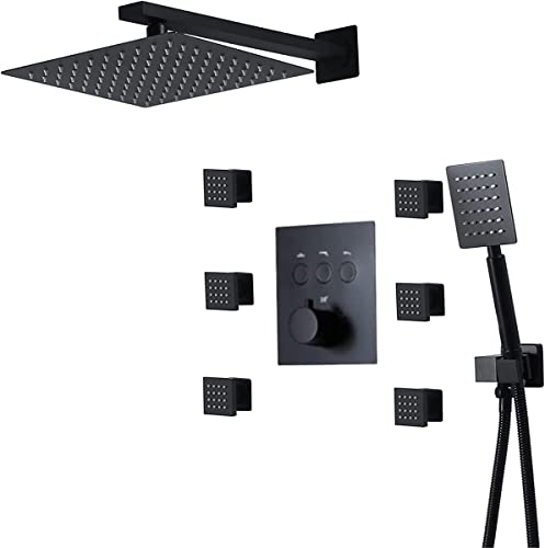Duschsystem Thermostatische Duscharmaturen Set 10 "Quadratregen Duschdusche Kombi LWX Duschsystem Thermostatische Duscharmaturen Set 10 "Quadratregen Duschdusche Kombi LWX von YCVAWEOD