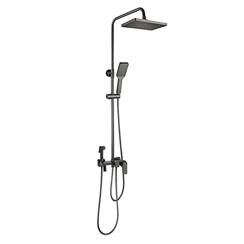 YCVAWEOD Duschsystem Wandmontierte Regenmischer Duschkombination mit Hochdruckregen Duschkopf, Bidetarmäuren, Handheld -Dusche und Badewanne Spout FA LWX von YCVAWEOD