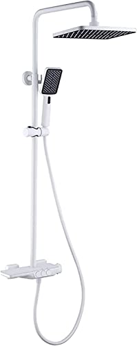 YCVAWEOD Duschsystem thermostatisch, Duscharmaturen Set 10 Zoll Duschkombination Set Wandmontierebr. LWX von YCVAWEOD