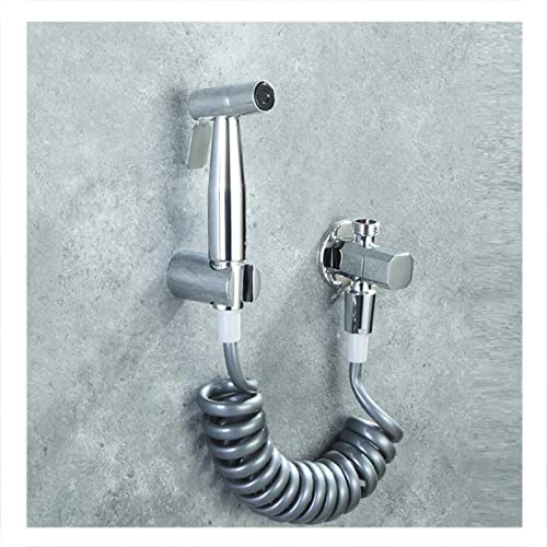 Edelstahl Handheld Toilette Bidet Sprühgerät Set Wandmontierte Babytuch Windel Sprühgerät mit Chromarmatur für Badezimmer Einkaltes Wasserspray LWX Edelstahl Handheld Toilette Bidet Sprühgerät Set Wandmontierte Babytuch Windel Sprühgerät mit Chromarmatur für Badezimmer Einkaltes Wasserspray LWX von YCVAWEOD