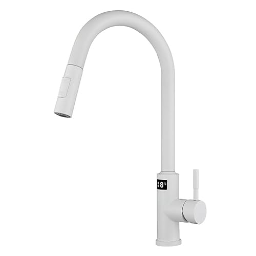 Edelstahl -Küchenspüle Mixer Tippen Sie mit Smart Touch Control Digital Display heiß und kalter Zughahn weiß LWX Edelstahl -Küchenspüle Mixer Tippen Sie mit Smart Touch Control Digital Display heiß und kalter Zughahn weiß LWX von YCVAWEOD
