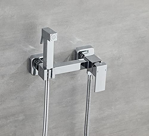YCVAWEOD Einfache Dusche Dusche heiß und kaltes Wasser Set Flusher Handheld Duschdusche Toilettenhahn, schwarz 1 LWX von YCVAWEOD